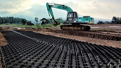 HDPE Geocell Slope Protection Project in Indonesia